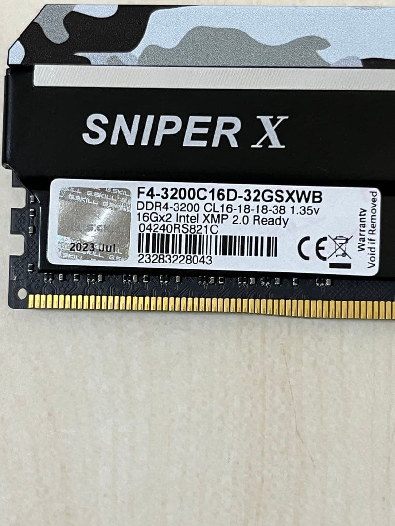 G.SKILL SNIPER X DDR4-3200 16GB 1枚