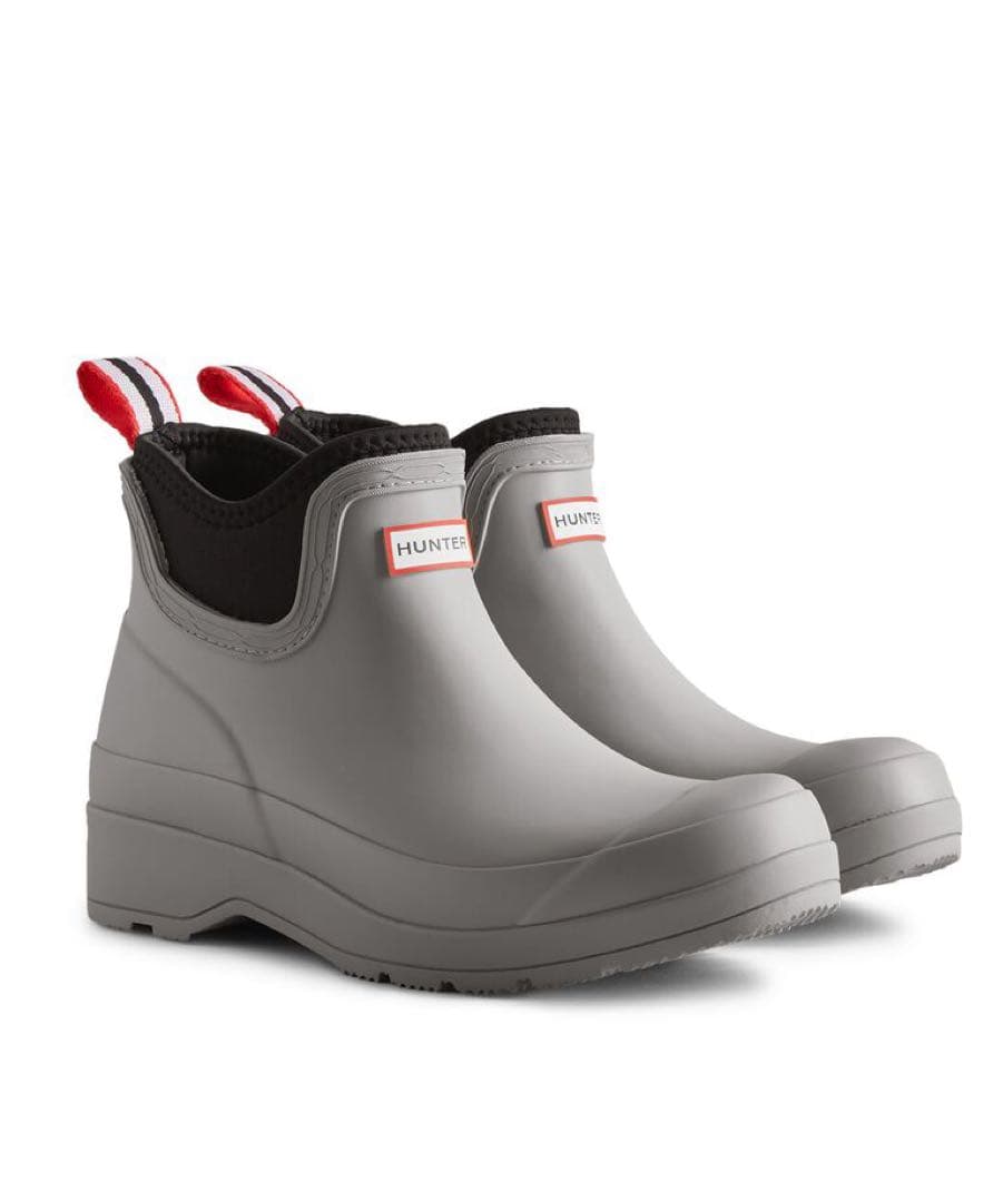 【極美品・試着のみ】HUNTER ショートレインブーツ グレー UK4 23cm