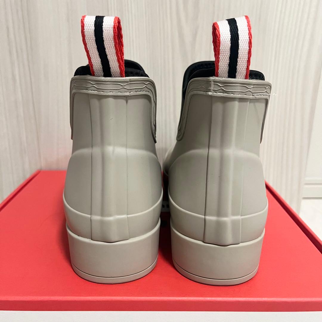 【極美品・試着のみ】HUNTER ショートレインブーツ グレー UK4 23cm