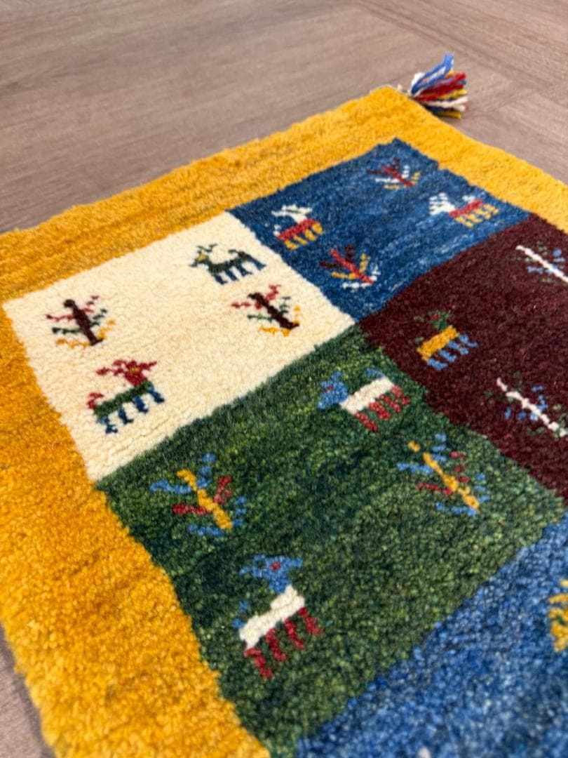 120x42cm ペルシャギャッベ ランナー (ギャベ) ペルシャ絨毯 ギャッベ