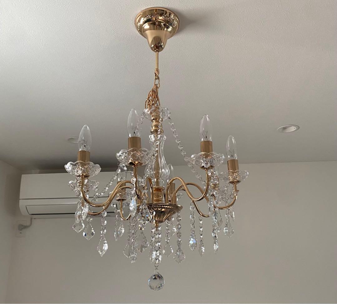 Francfranc アントイン シャンデリア 8灯 ゴールド