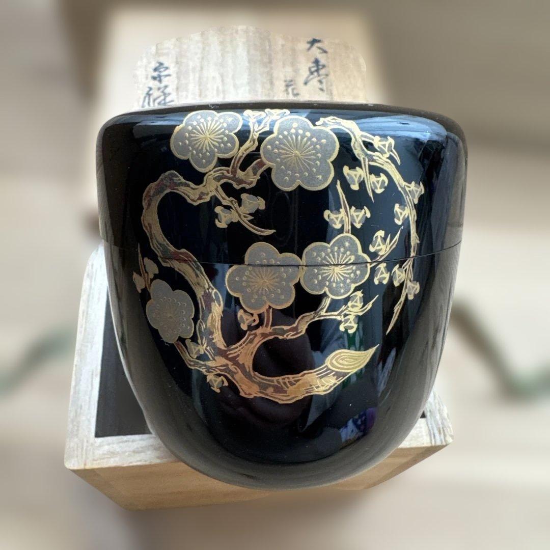 茶道具用棗 金箔装飾　なつめ