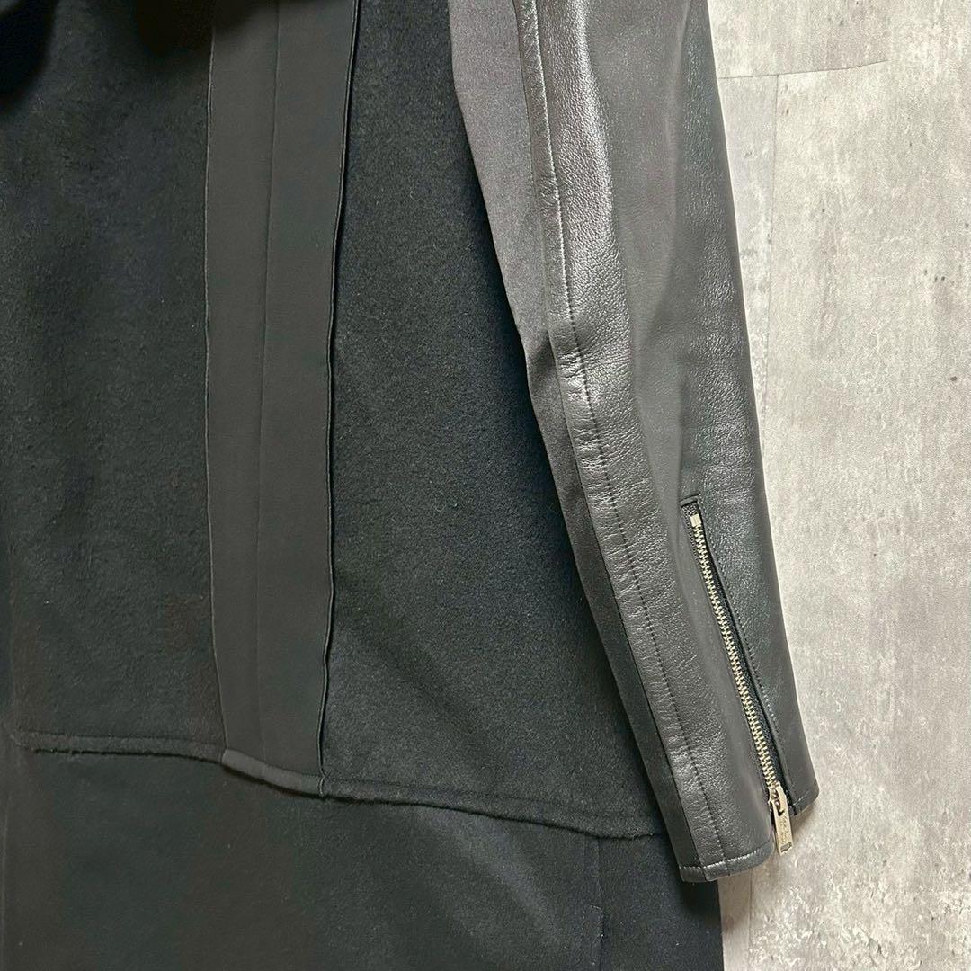 専用undercover アンダーカバー 袖レザー ダッフルコート アウター 黒