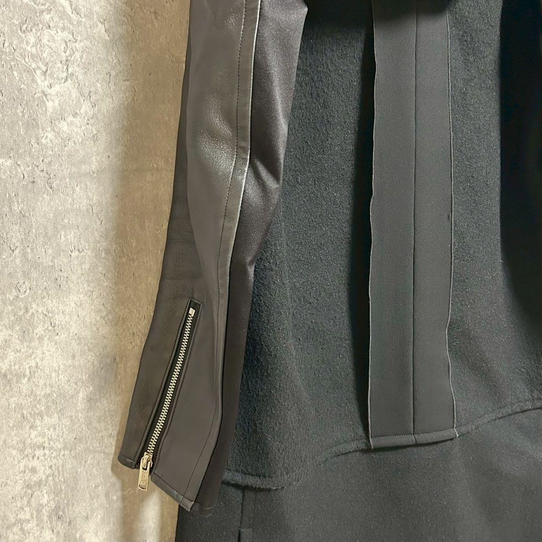 専用undercover アンダーカバー 袖レザー ダッフルコート アウター 黒