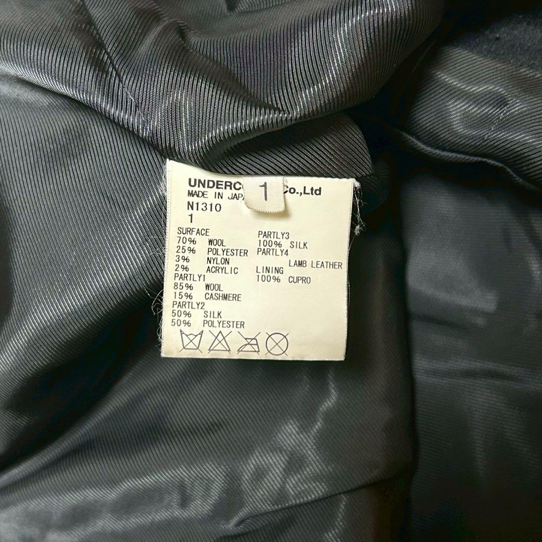 専用undercover アンダーカバー 袖レザー ダッフルコート アウター 黒