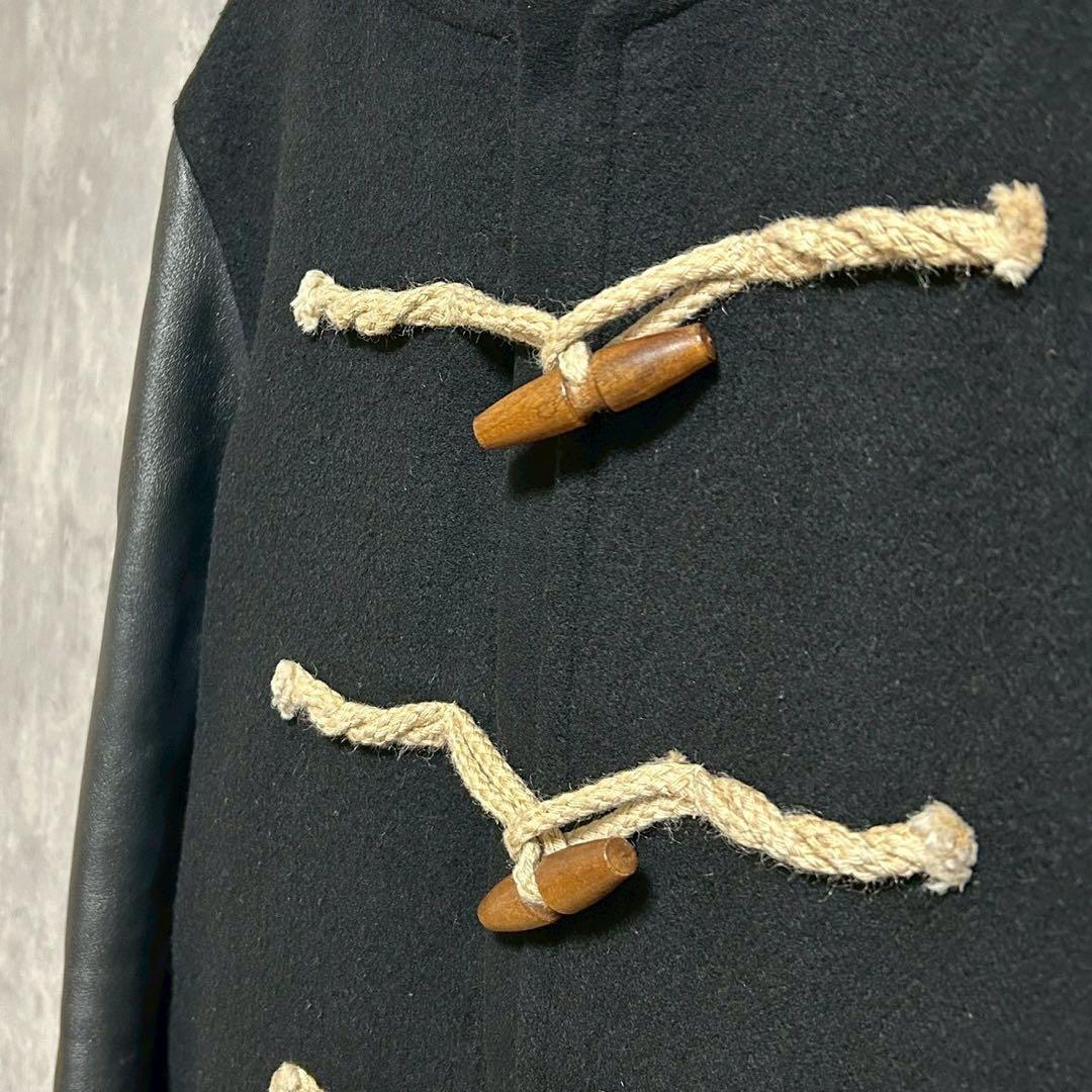 専用undercover アンダーカバー 袖レザー ダッフルコート アウター 黒