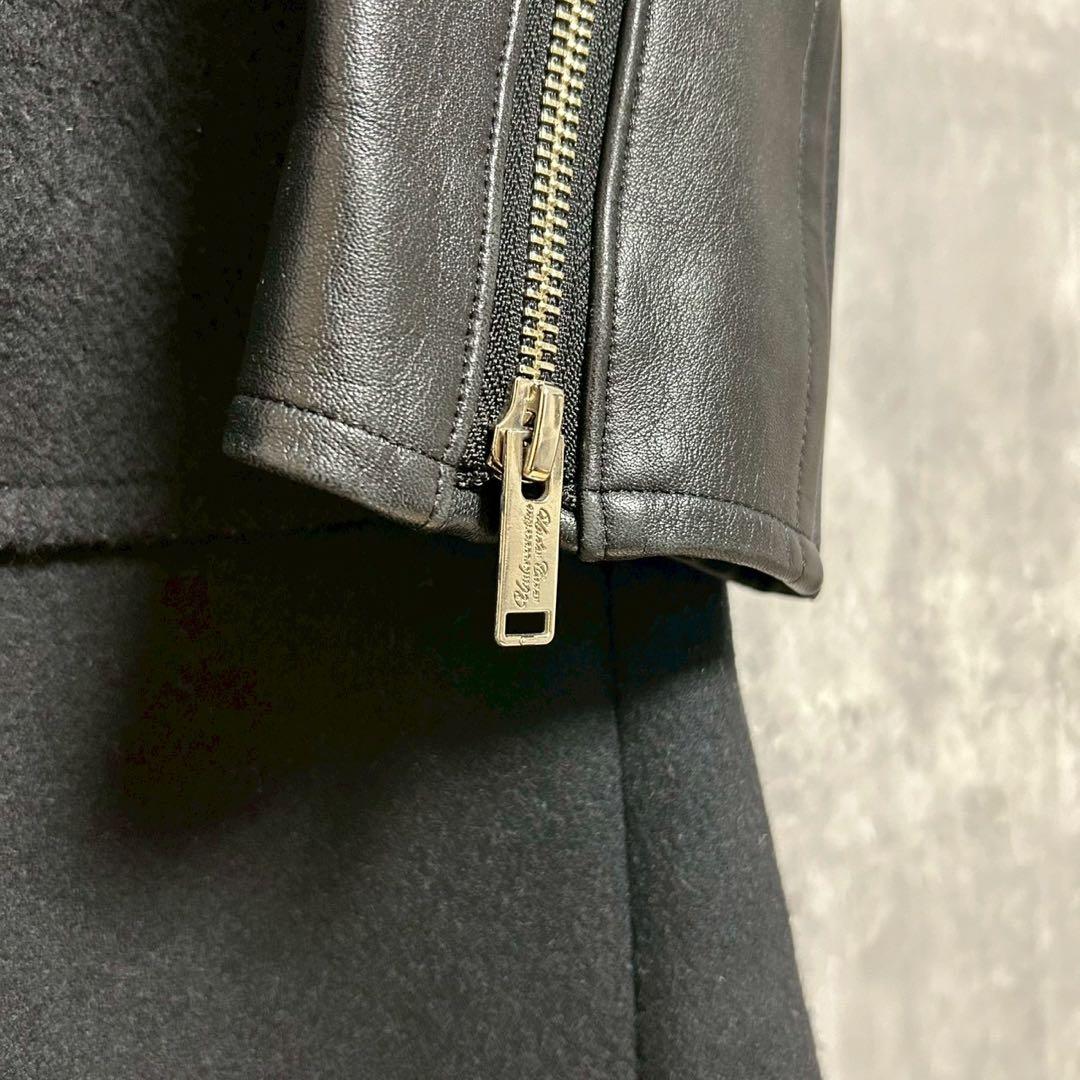 専用undercover アンダーカバー 袖レザー ダッフルコート アウター 黒