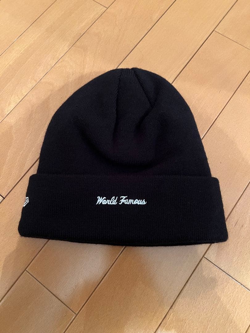 Supreme ニット帽 黒 Box Logo World Famous 美品
