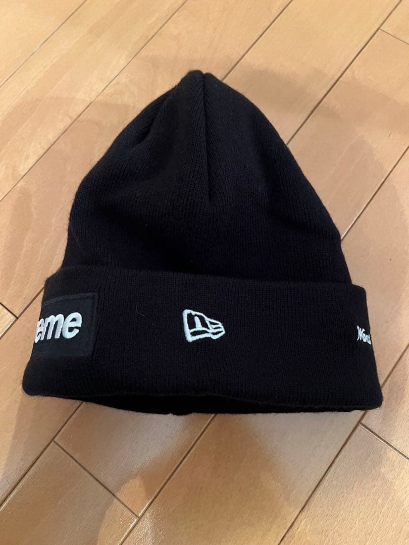 Supreme ニット帽 黒 Box Logo World Famous 美品