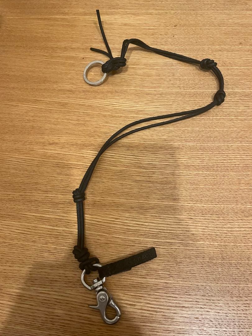 OUR LEGACY レザー ウォレットチェーン ブラック