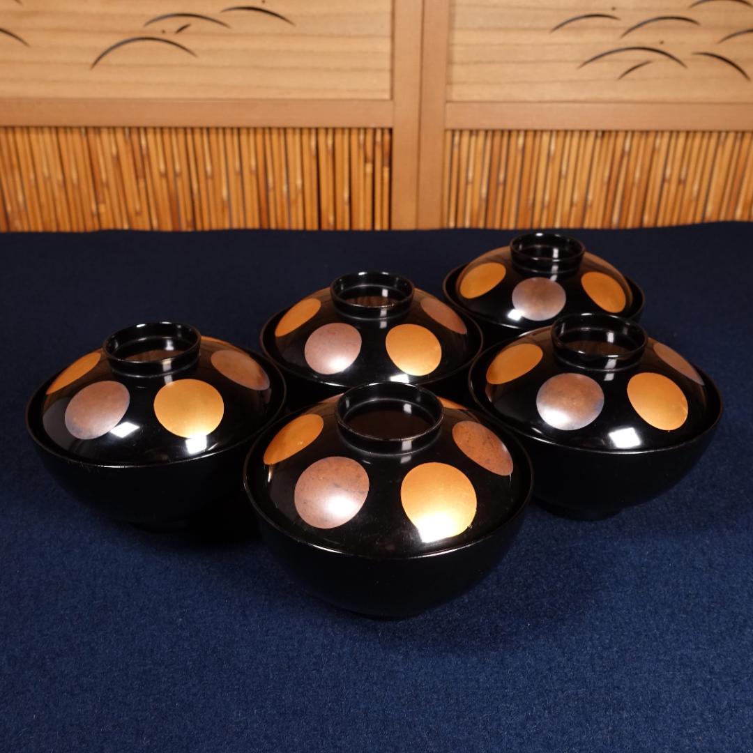 魯山人好の逸品 輪島塗日月椀 5客