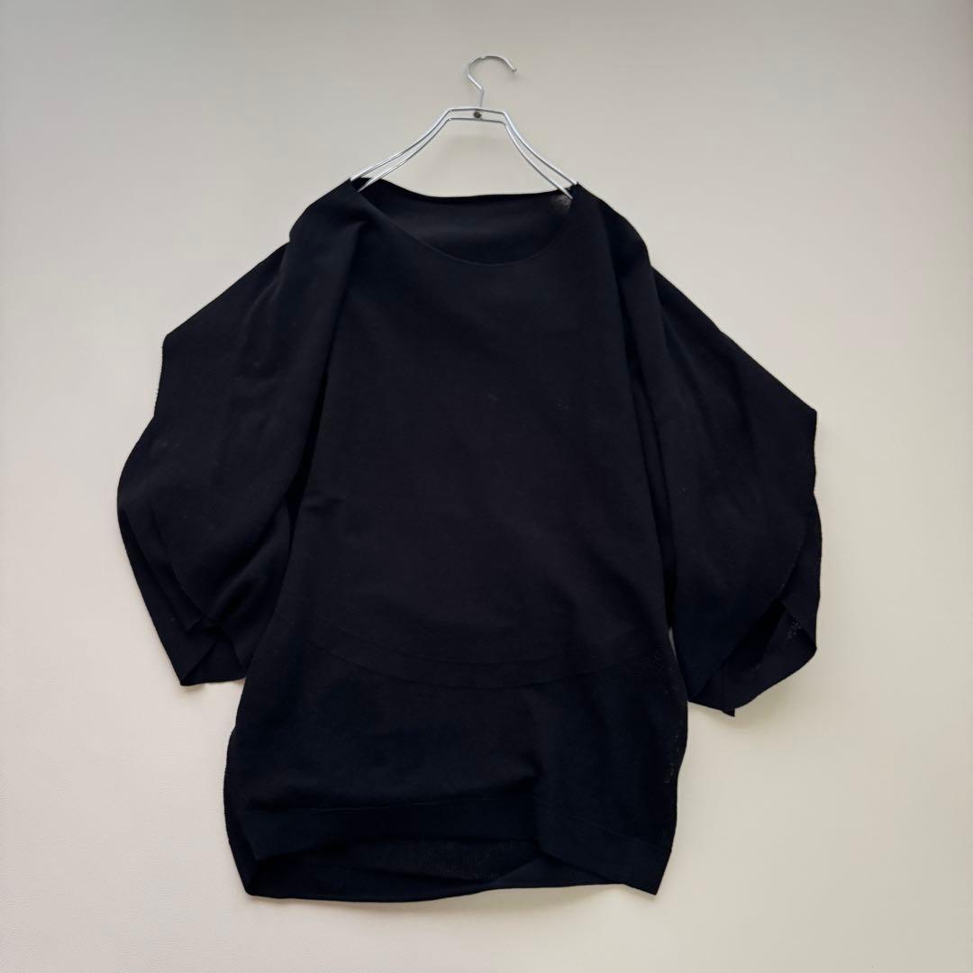 イッセイミヤケ A-POC 黒カットソー 立体デザイン メッシュ切替