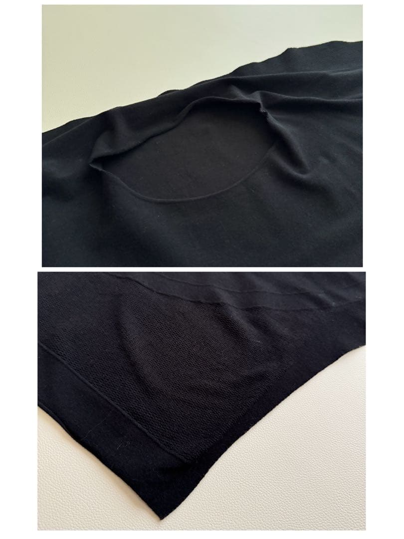 イッセイミヤケ A-POC 黒カットソー 立体デザイン メッシュ切替