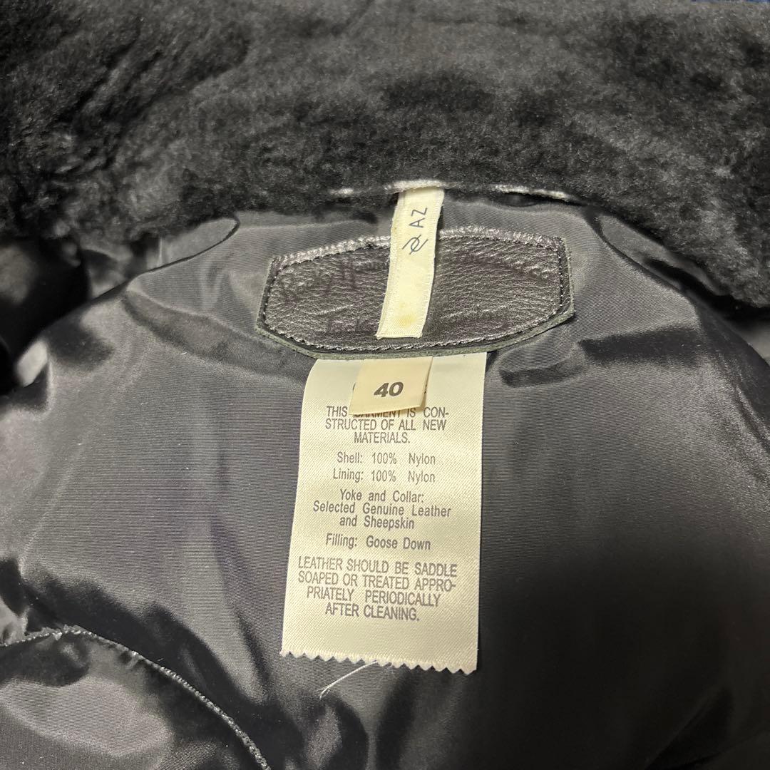 ロッキーマウンテンフェザーベッド　ジュンハシモト　ダウンベスト レザー　ブラック