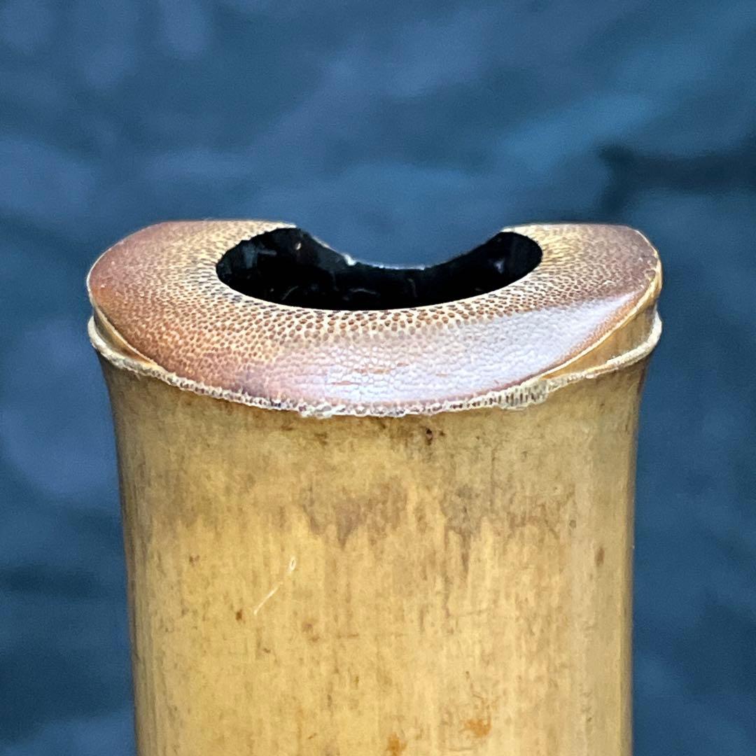 尺八 琴古流 在銘 一尺八寸管 籐巻き 銀三線 【音出し確認済み】