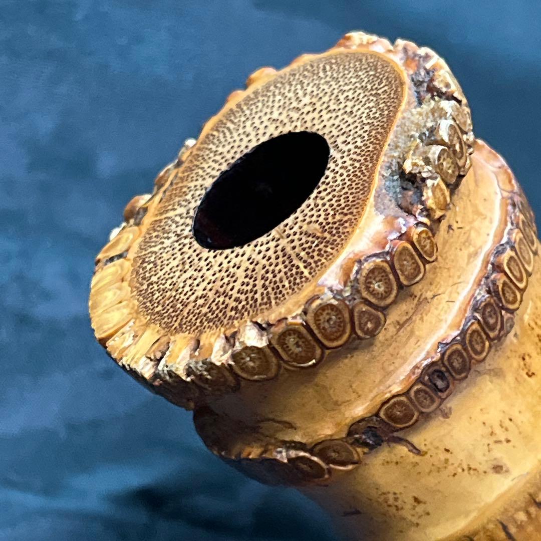 尺八 琴古流 在銘 一尺八寸管 籐巻き 銀三線 【音出し確認済み】