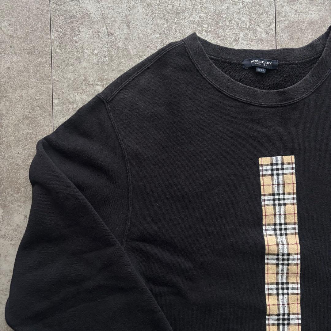 Burberry London 長袖　トレーナー　ノバチェック　ブラック