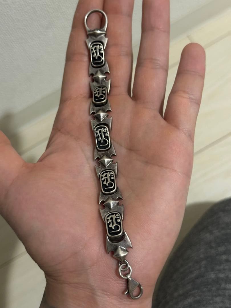 (925) スカルリングとウォレットチェーンセット