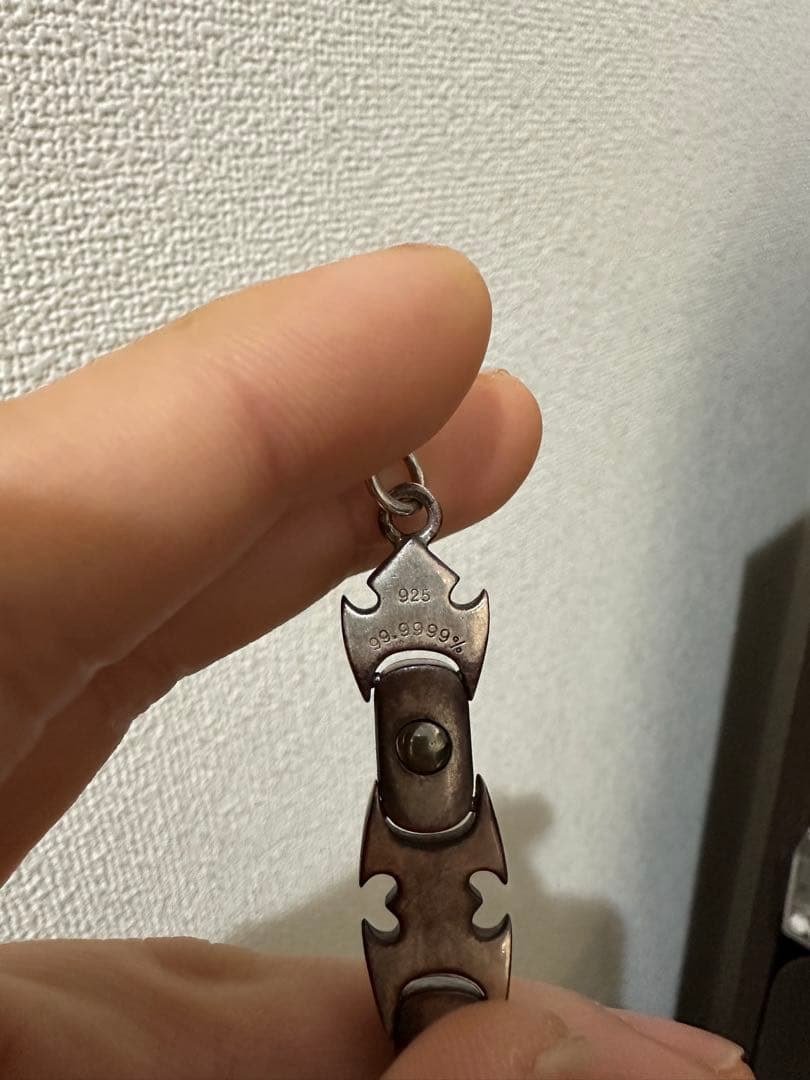 (925) スカルリングとウォレットチェーンセット