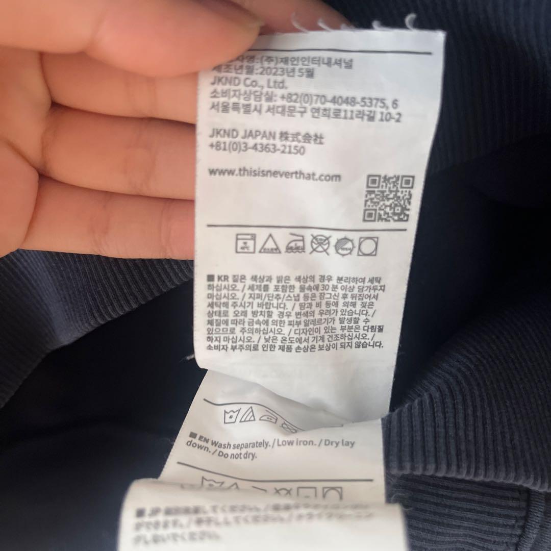 thisisneverthat® ネイビー スウェット S ネバザ