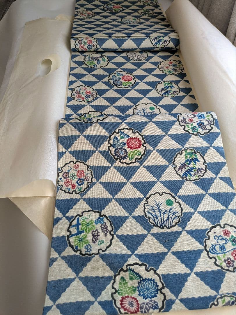 正絹銀座もとじ雪輪文様開名古屋