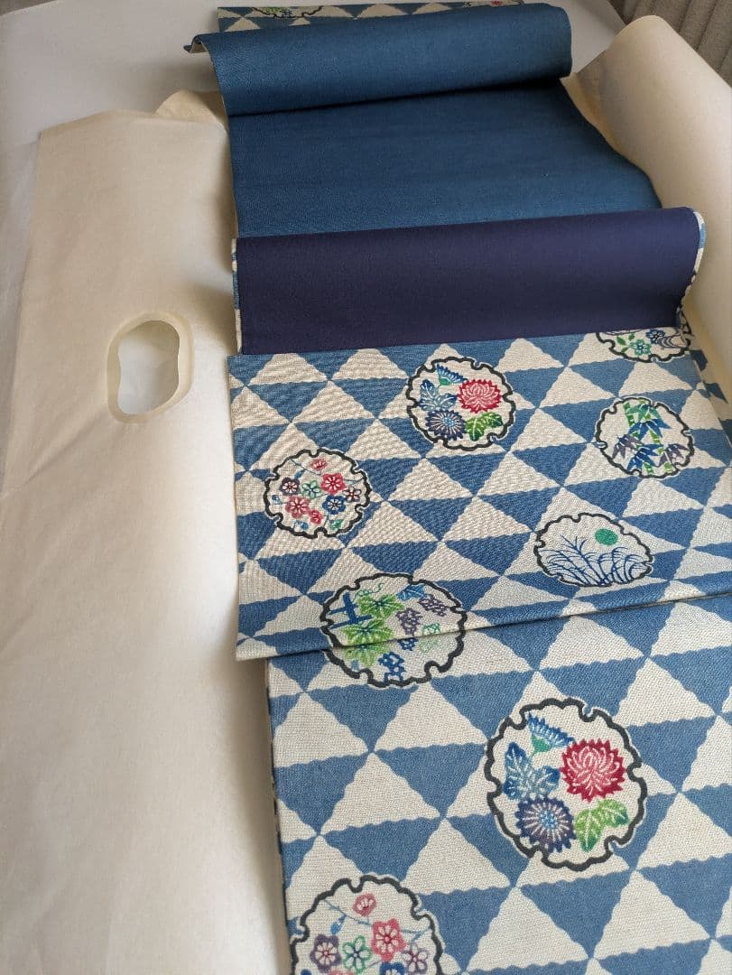 正絹銀座もとじ雪輪文様開名古屋