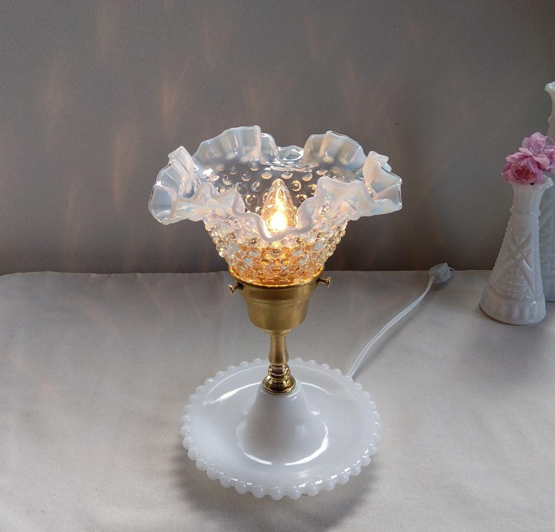 ☆美☆フェントン フレンチ オパールセント テーブルランプ レア!