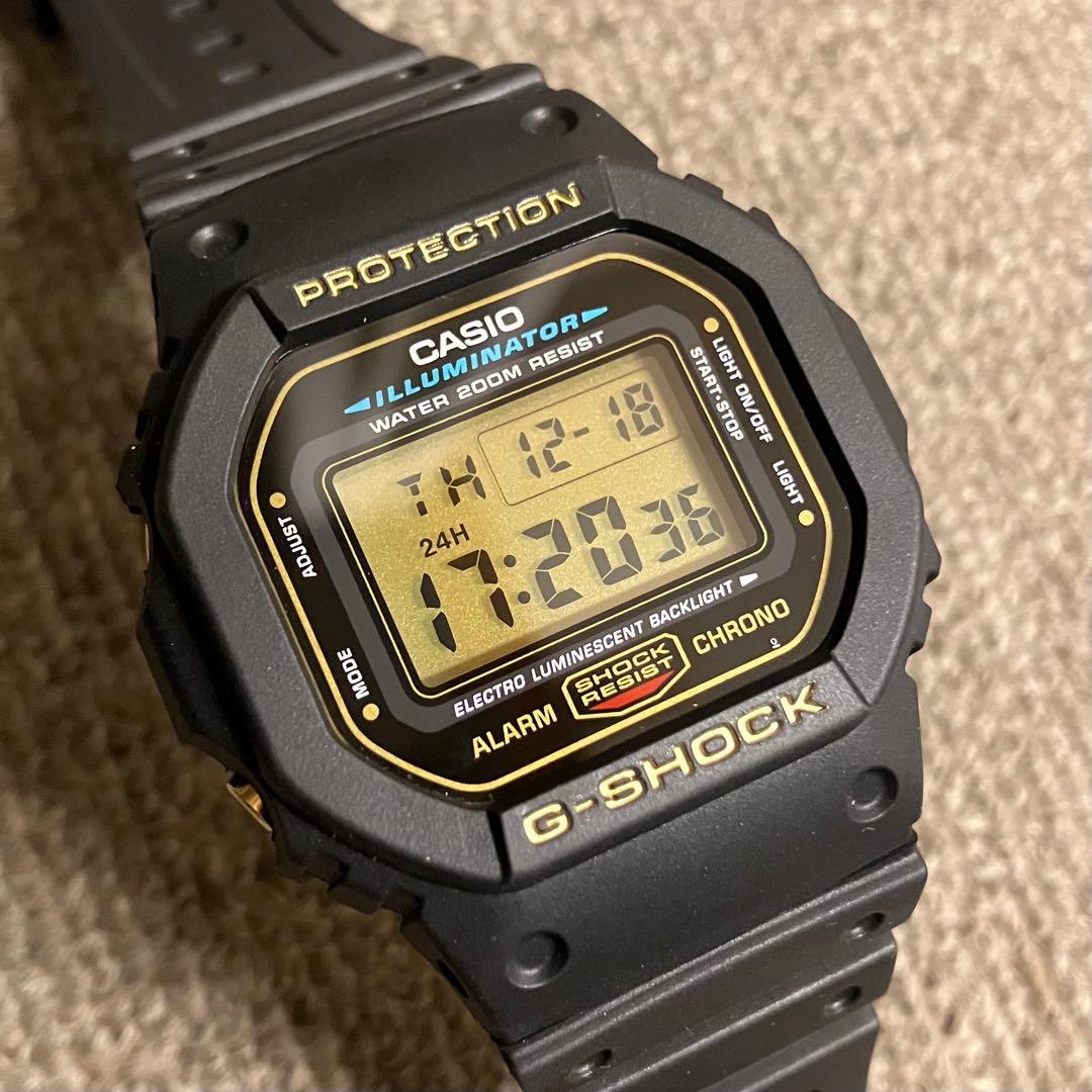 CASIO G−SHOCK DW−5600E ゴールド液晶