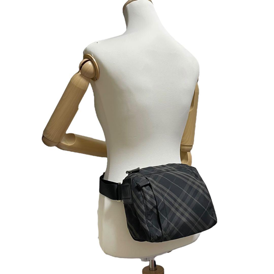 希少 美品 バーバリーブルーレーベル ウエストポーチ ボディバッグ ノバチェック