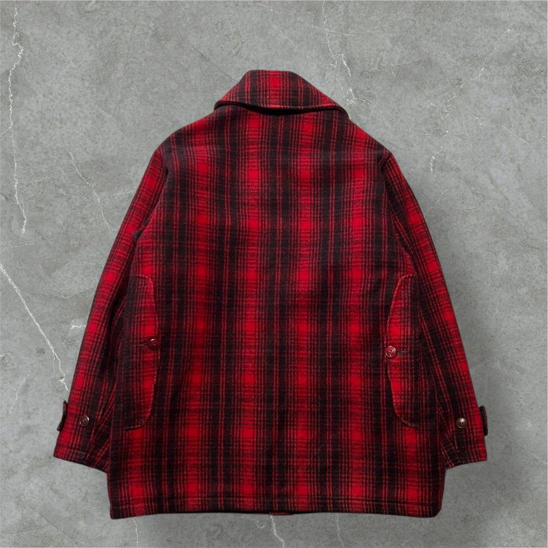 光 Woolrich バッファローチェックLウールハンティングジャケット