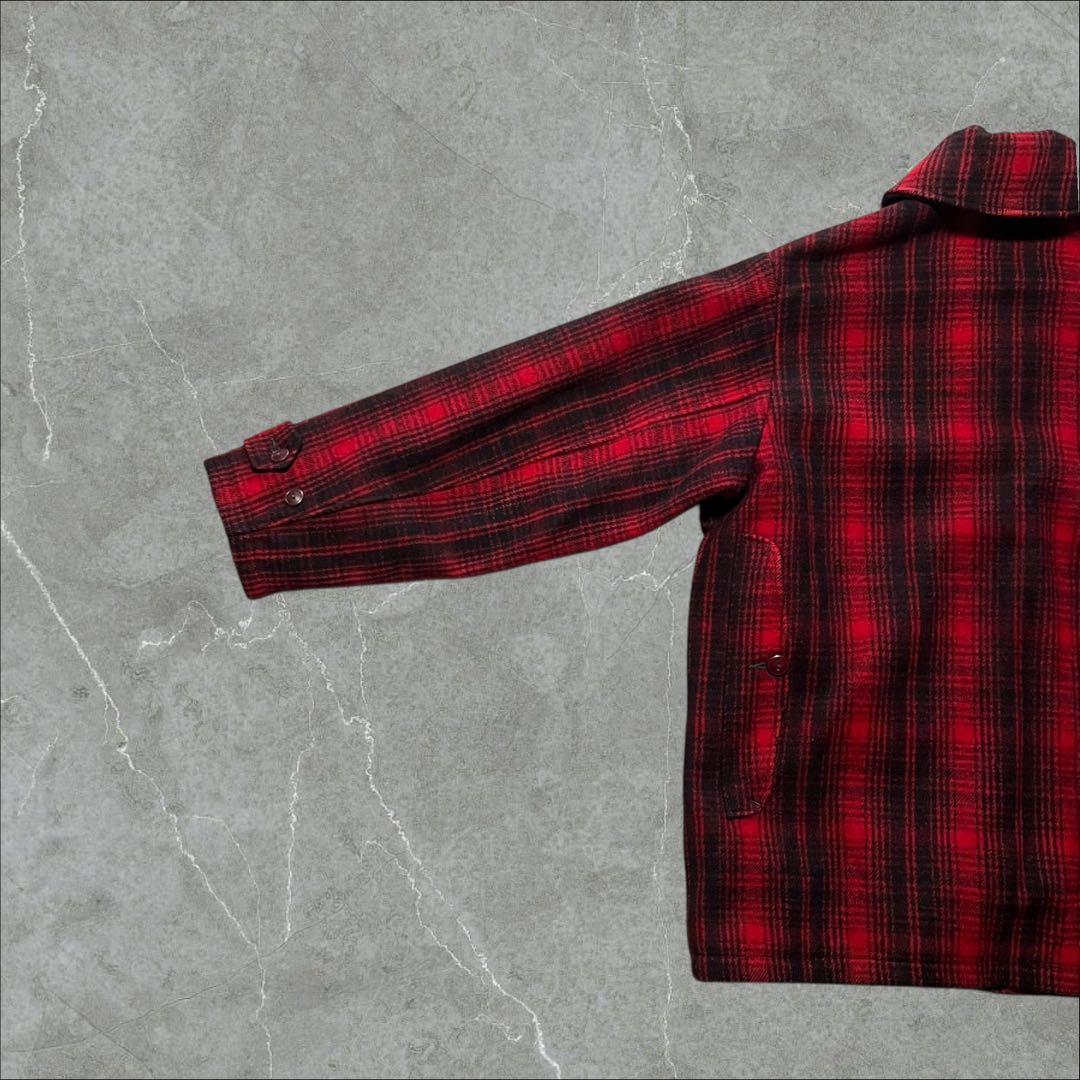 光 Woolrich バッファローチェックLウールハンティングジャケット