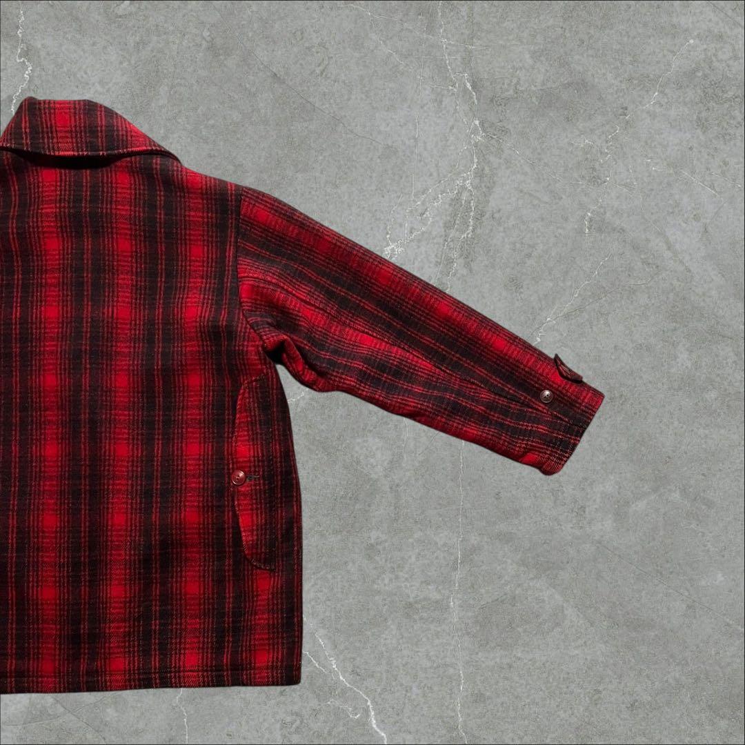 光 Woolrich バッファローチェックLウールハンティングジャケット