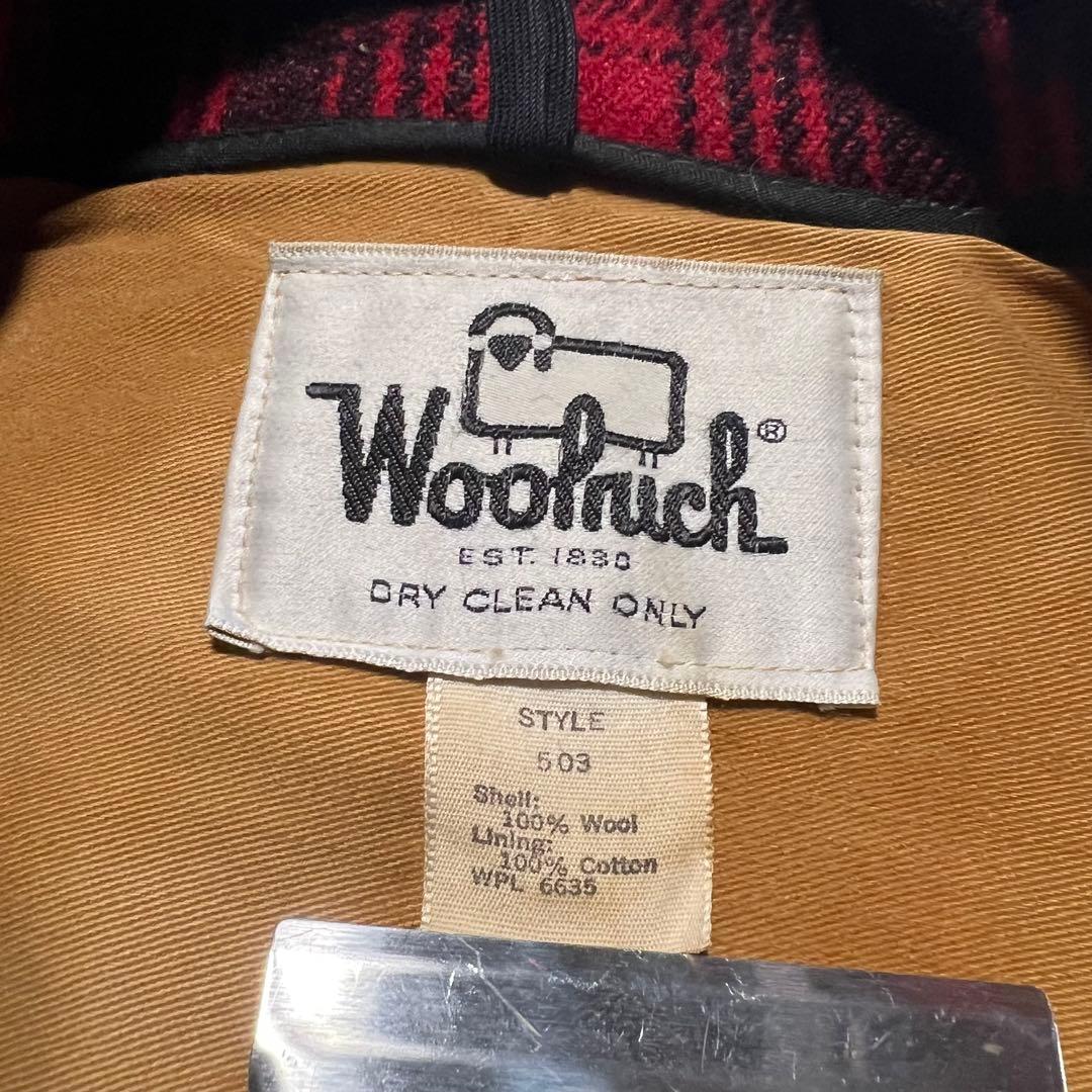 光 Woolrich バッファローチェックLウールハンティングジャケット