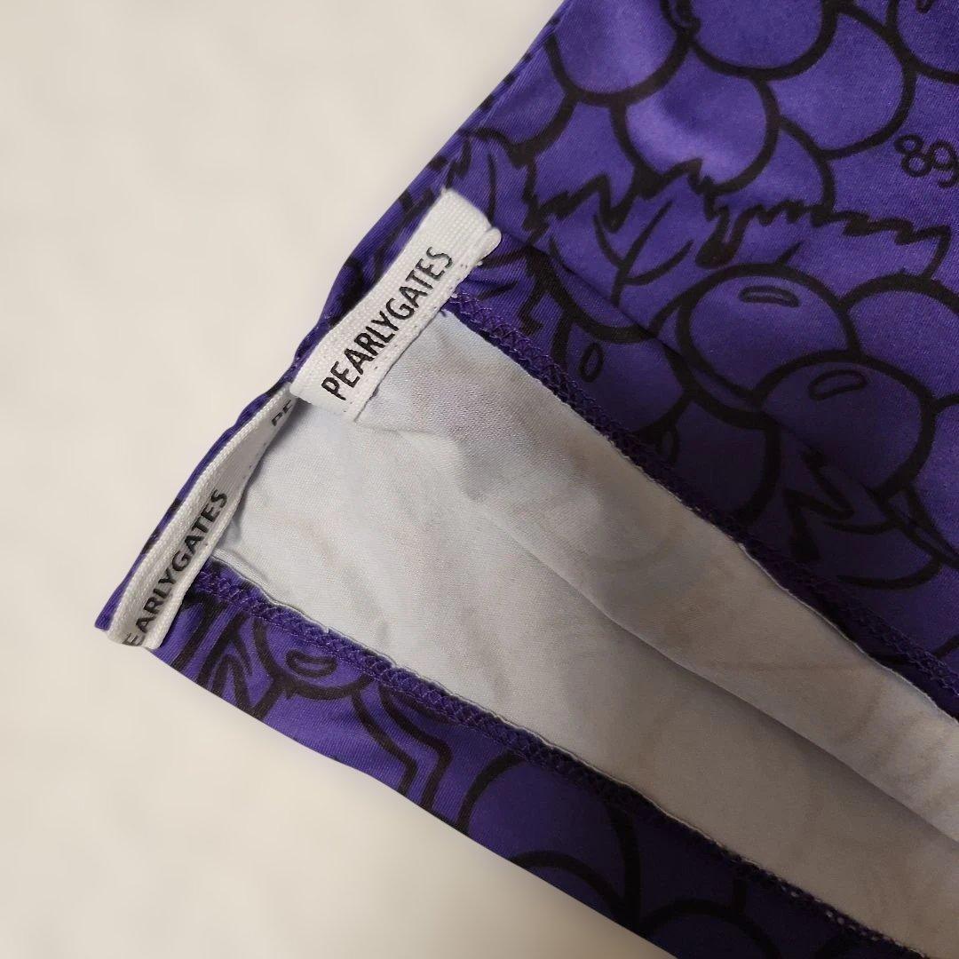 パーリーゲイツのRG ブドウ柄 紫色 シャツとフリルスカート