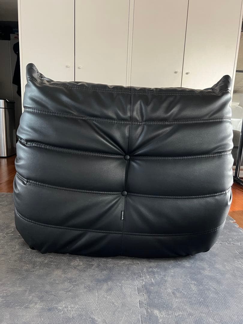 【正規品】リーンロゼ ligne rosetトーゴ　1人掛けソファ　ブラック