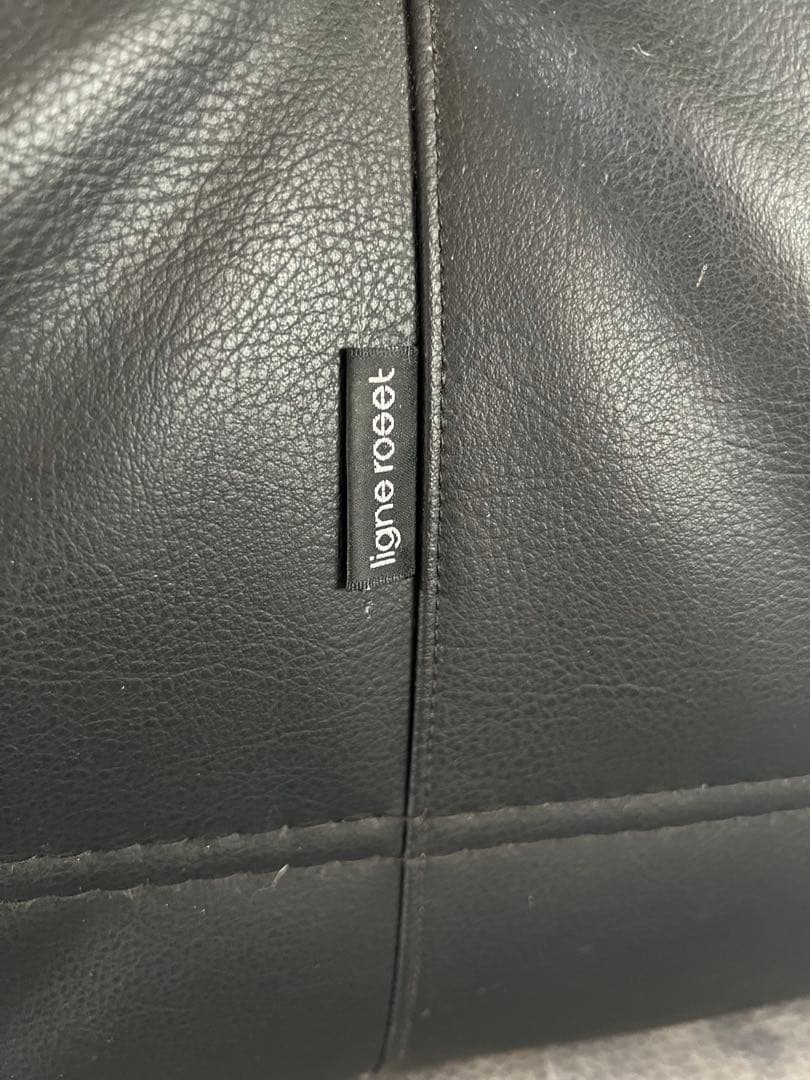 【正規品】リーンロゼ ligne rosetトーゴ　1人掛けソファ　ブラック