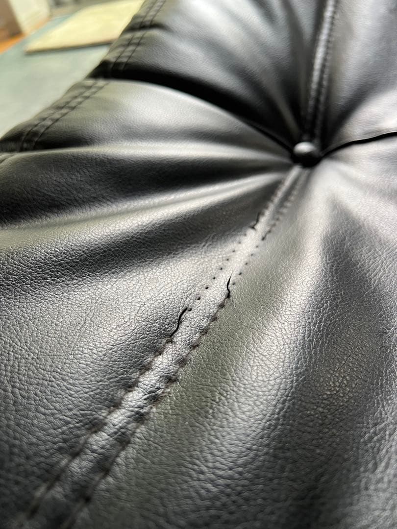 【正規品】リーンロゼ ligne rosetトーゴ　1人掛けソファ　ブラック