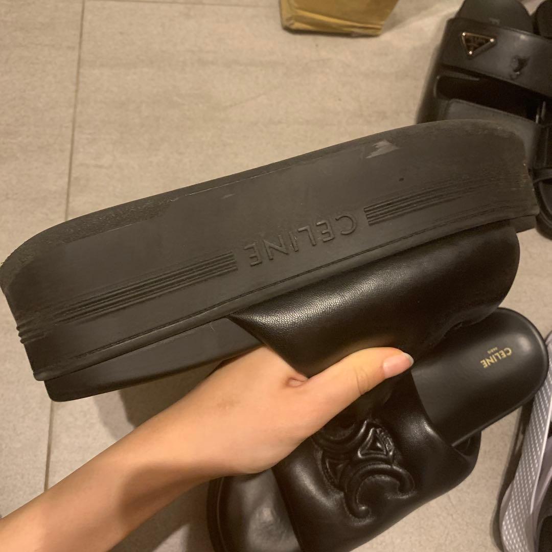 CELINE ブロックスライド トリオンフ / ラムスキン