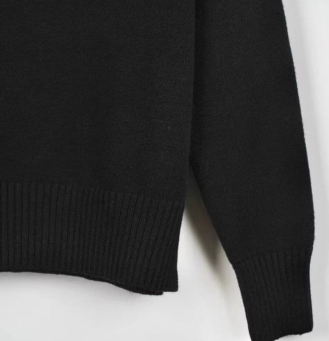 AMI PARIS ニット タートルネック セーター ブラック L