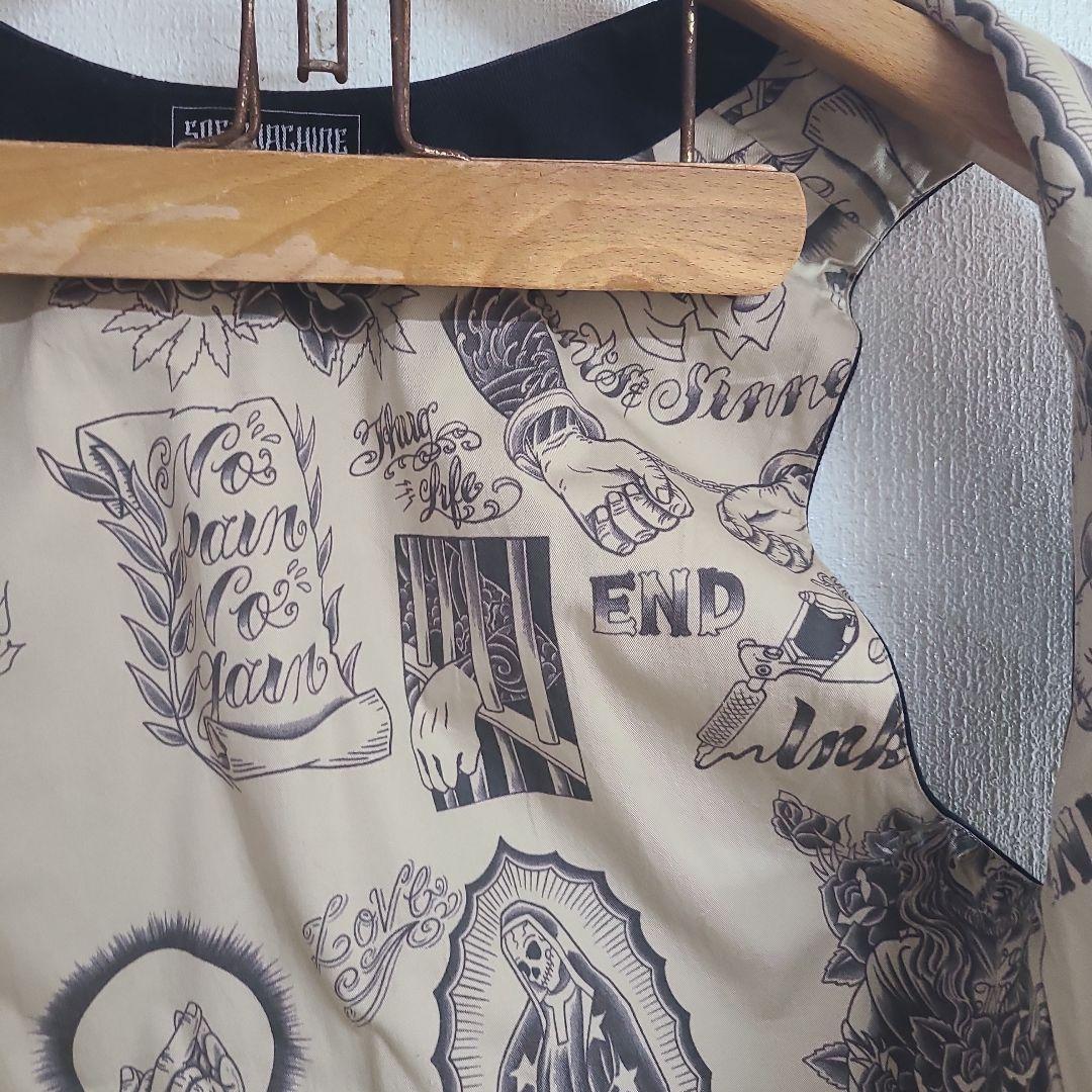 ソフトマシーン SOFTMACHIME タトゥー 総柄 ベスト L