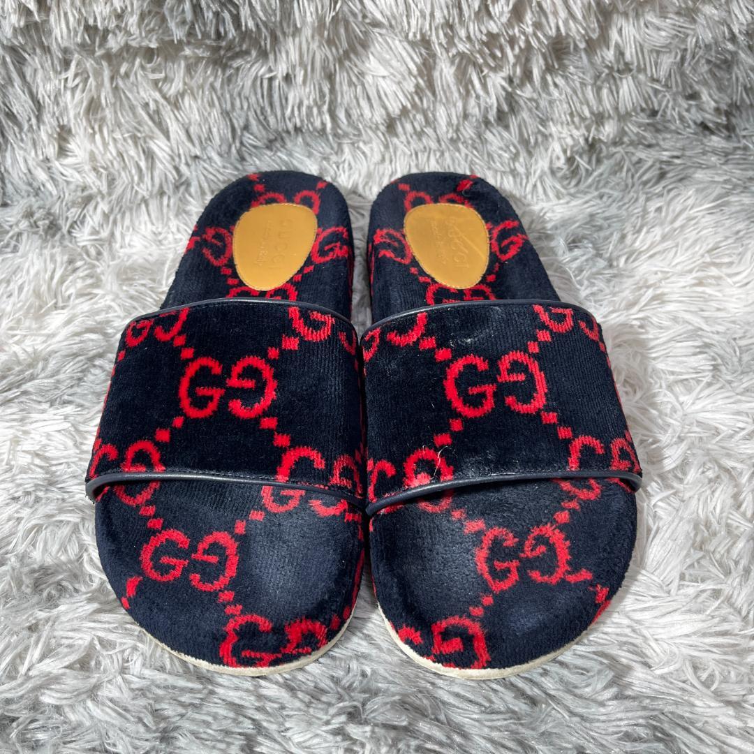 [大人気]　グッチ　GUCCI　テリークロススライドサンダル　GG柄　総柄
