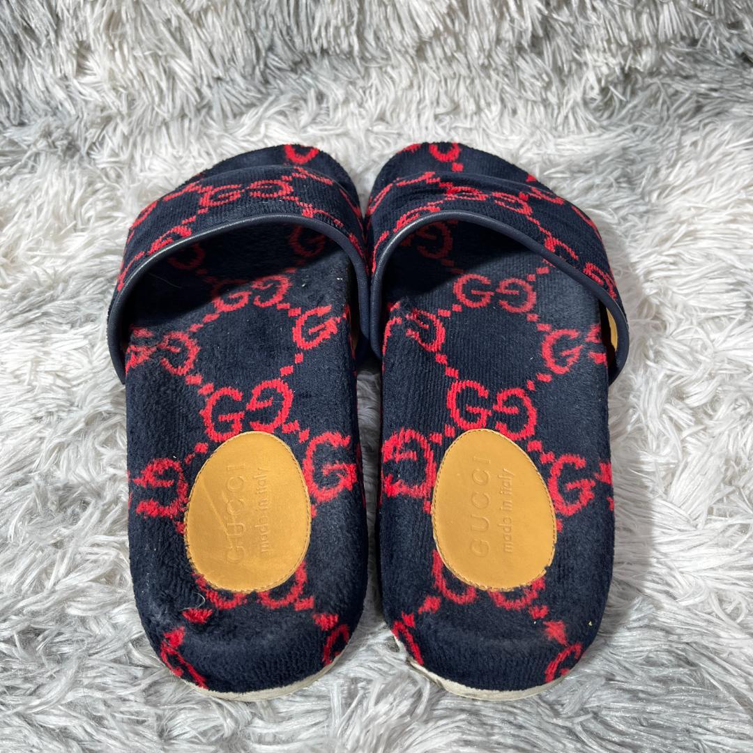 [大人気]　グッチ　GUCCI　テリークロススライドサンダル　GG柄　総柄