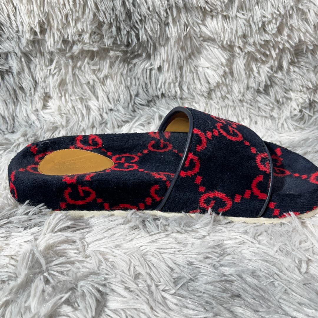 [大人気]　グッチ　GUCCI　テリークロススライドサンダル　GG柄　総柄