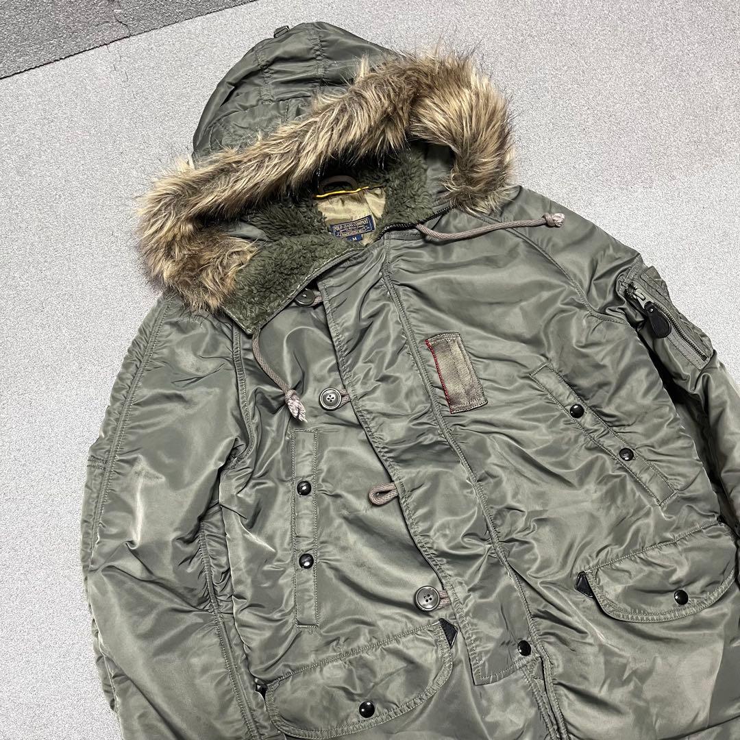 398 POLO JEANS 67紋章 N-3B調 裏ボアフードファーMサイズ