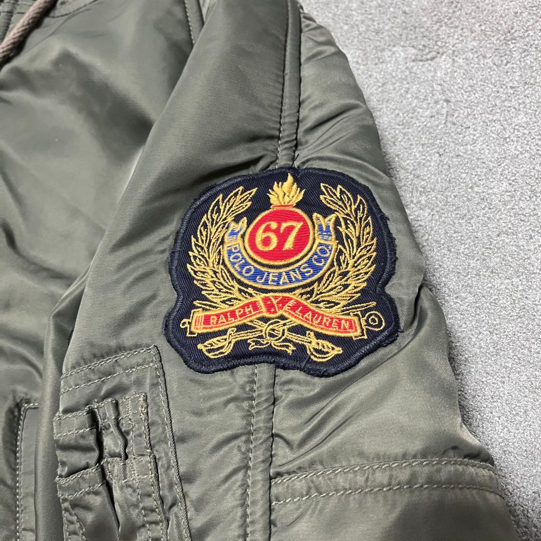 398 POLO JEANS 67紋章 N-3B調 裏ボアフードファーMサイズ