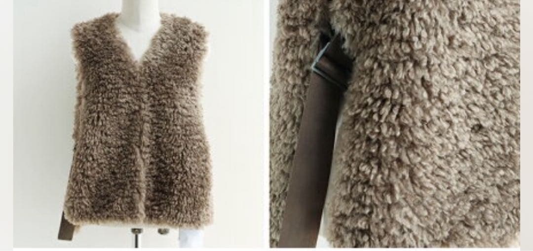 値下げ！新品未使用タグ付きHERENCIA ファー素材 ニットベスト サイズF