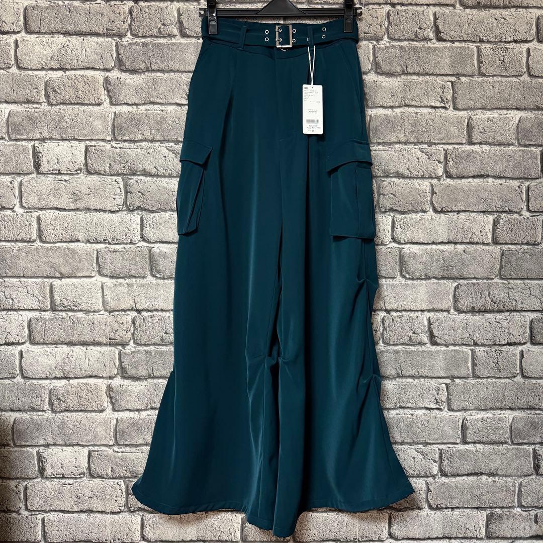 【新品タグ付き】HARE　2WAYトロミワイドカーゴパンツ　グリーン