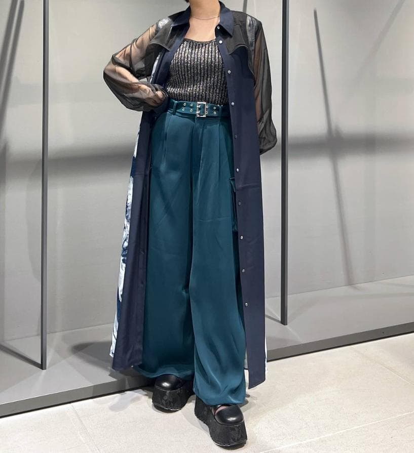 【新品タグ付き】HARE　2WAYトロミワイドカーゴパンツ　グリーン