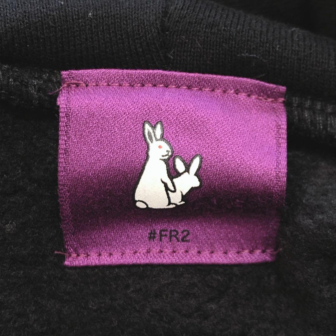 FR2 撫子 長袖パーカー 京都限定 バックプリント 希少 裏起毛 兎 BLK