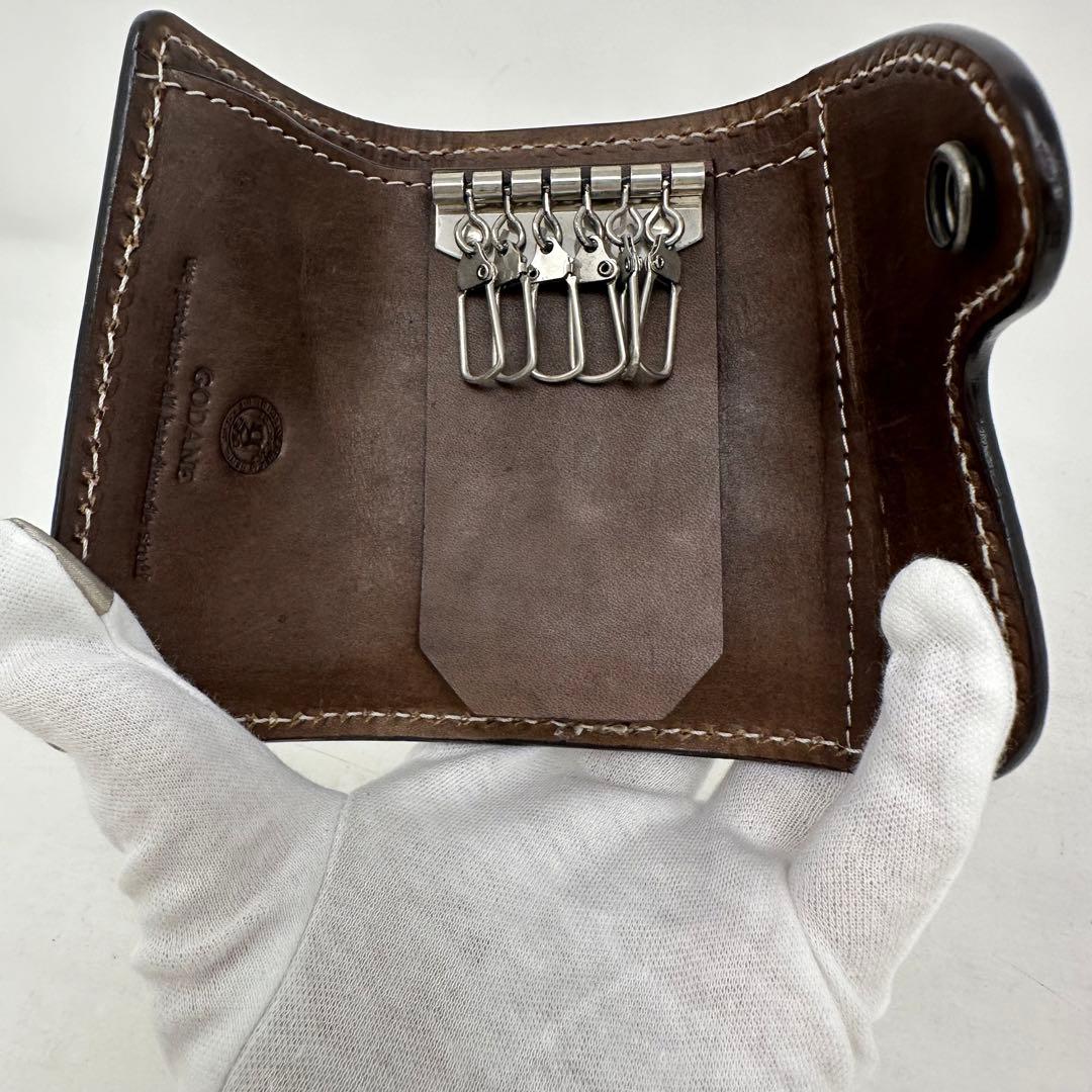 godane ゴダン　キーケース　カービング　レザー